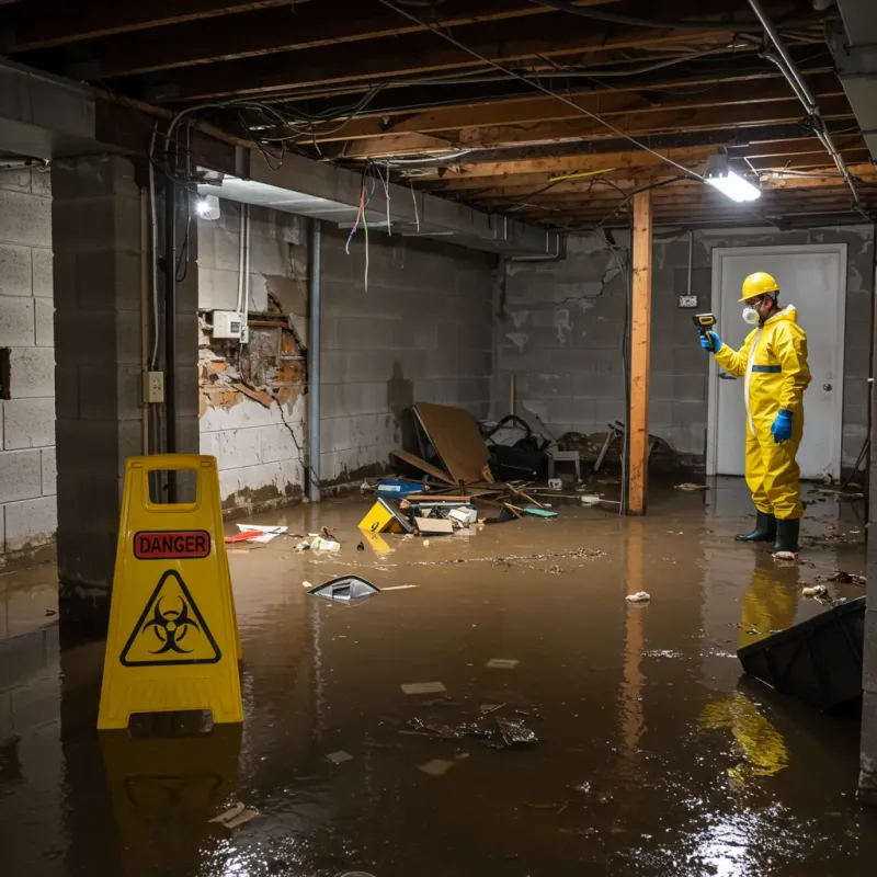 Flooded Basement Electrical Hazard in Eagle River, WI Property