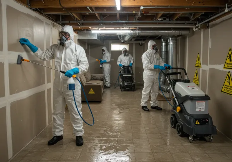 Basement Moisture Removal and Structural Drying process in Eagle River, WI